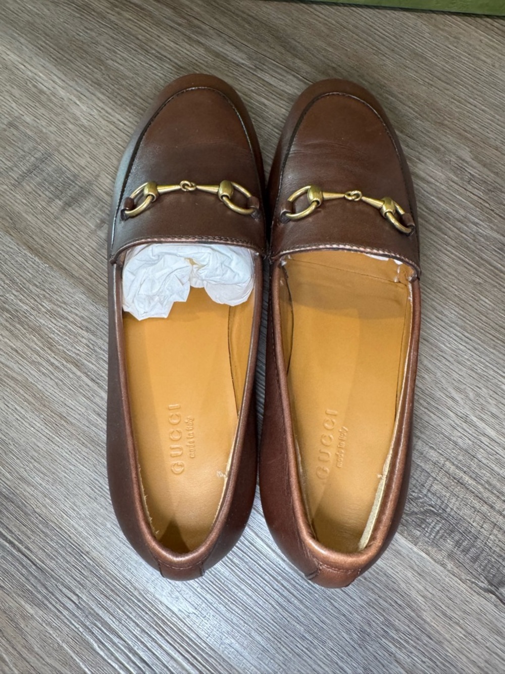 Gucci Jordaan Horsebit Leather Loafers in Brown - Picture 7 of 16